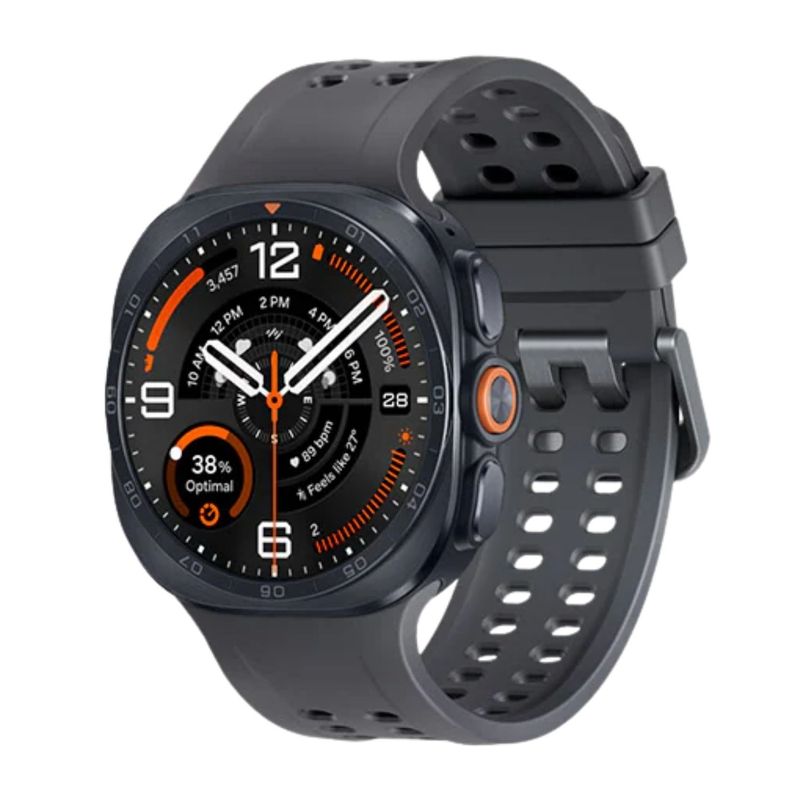 ساعت هوشمند 47 میلی‌متری سامسونگ مدل Galaxy Watch Ultra 2 با بند لاستیکی، سازگار با سیستم عامل Android، به همراه بند لاستیکی